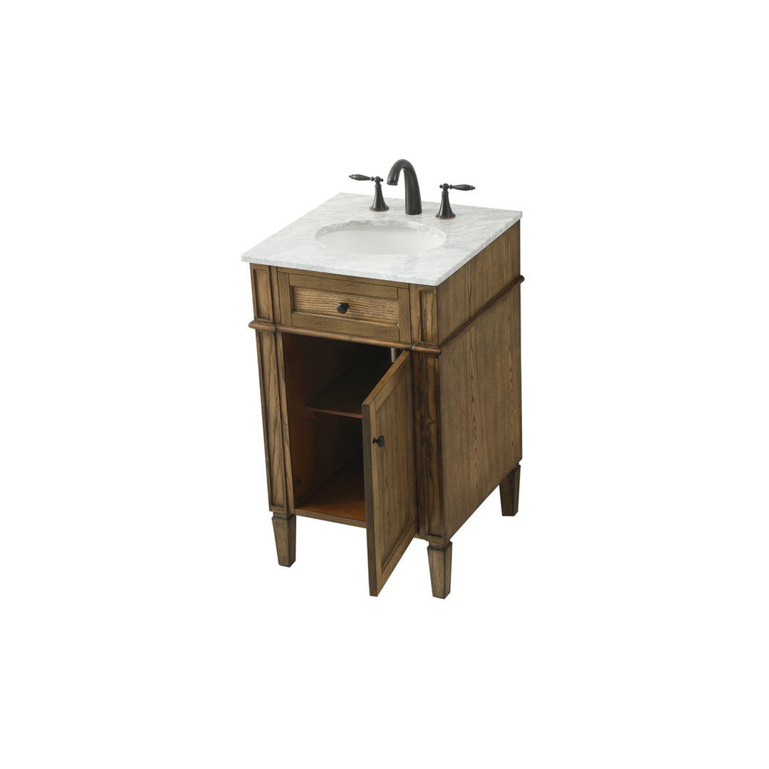 21 Inch Single Bathroom Vanity In Driftwood - View 5 - Joshua Marshal