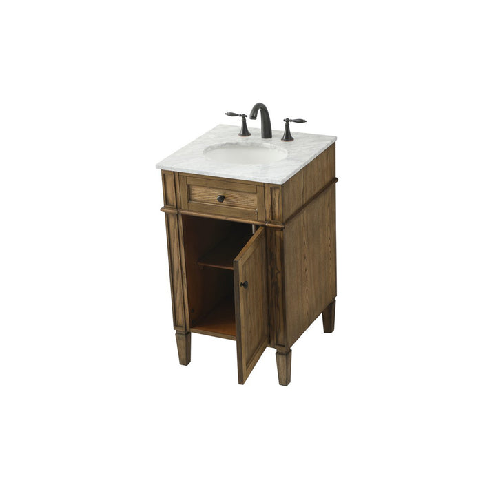 21 Inch Single Bathroom Vanity In Driftwood - View 5 - Joshua Marshal