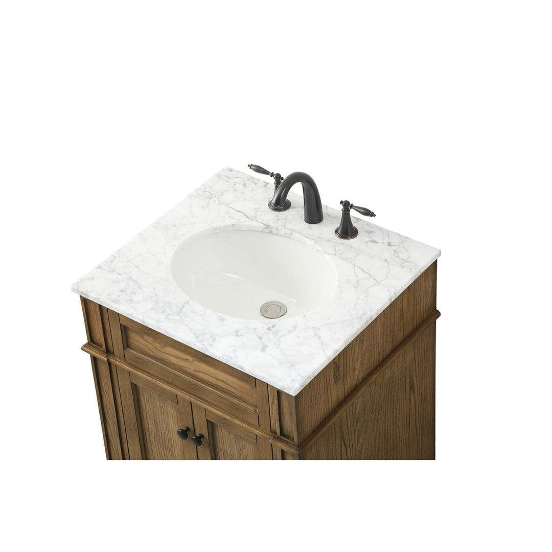 24 Inch Single Bathroom Vanity In Driftwood - View 5 - Joshua Marshal