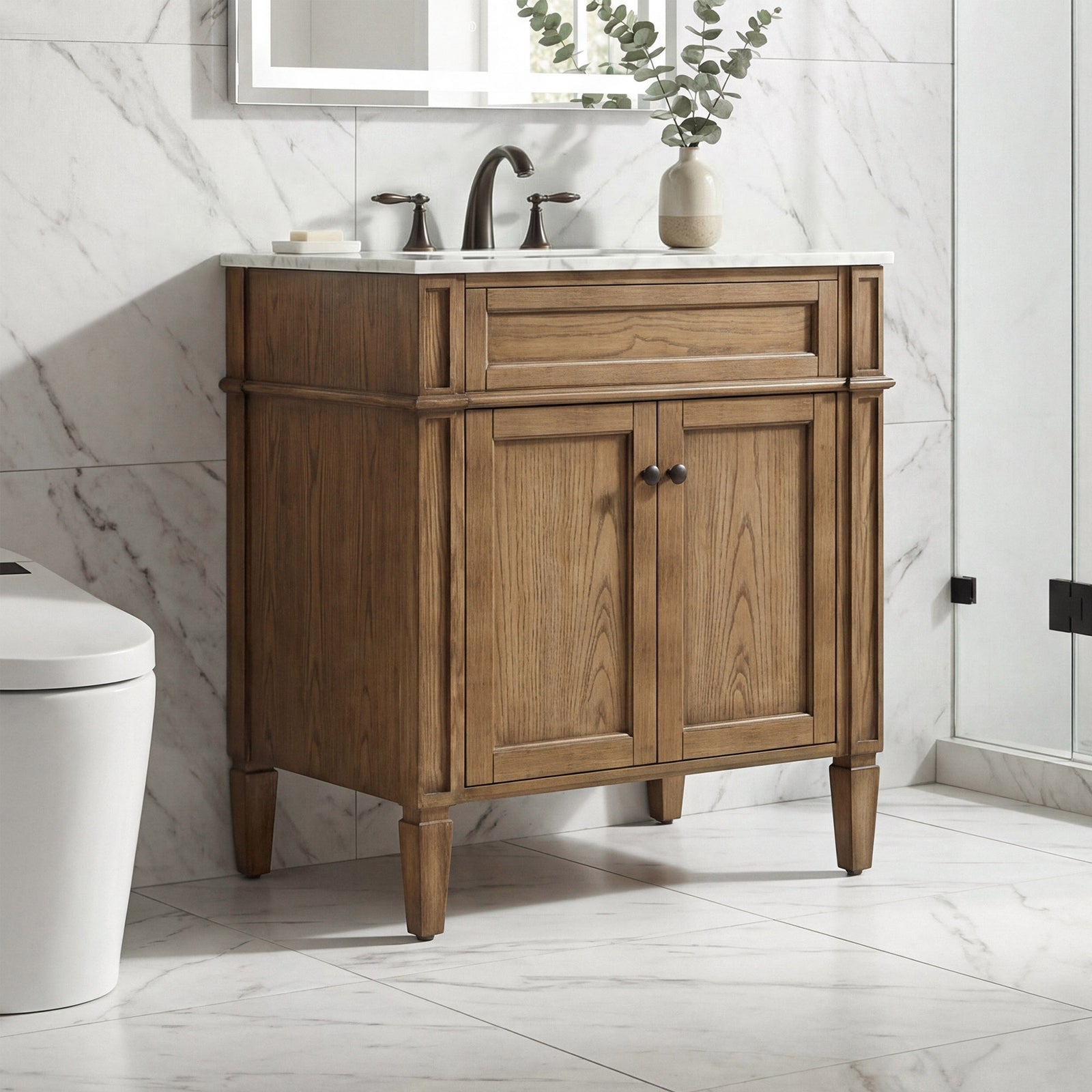 30 Inch Single Bathroom Vanity In Driftwood Driftwood Finish - KITCHEN & BATH by Joshua Marshal