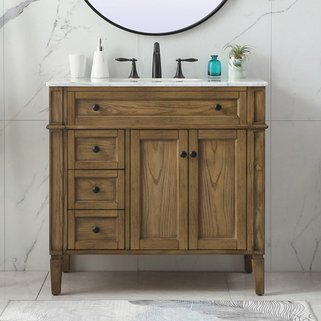 36 Inch Single Bathroom Vanity In Driftwood Driftwood Finish - KITCHEN & BATH by Joshua Marshal