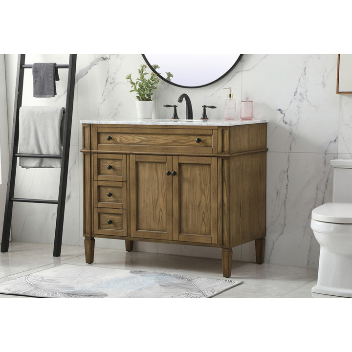 40 Inch Single Bathroom Vanity In Driftwood - View 2 - Joshua Marshal