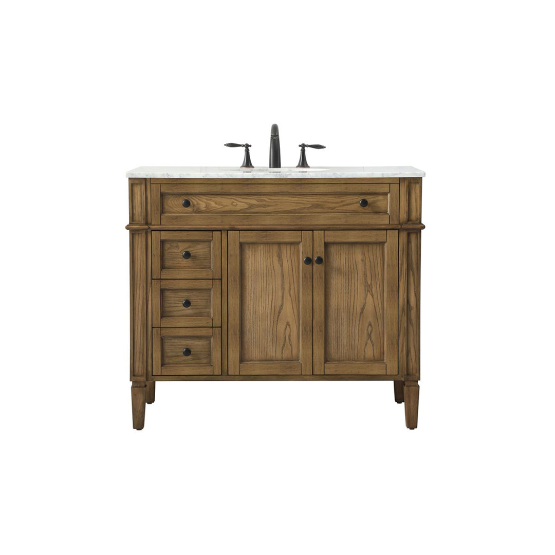 40 Inch Single Bathroom Vanity In Driftwood - View 3 - Joshua Marshal