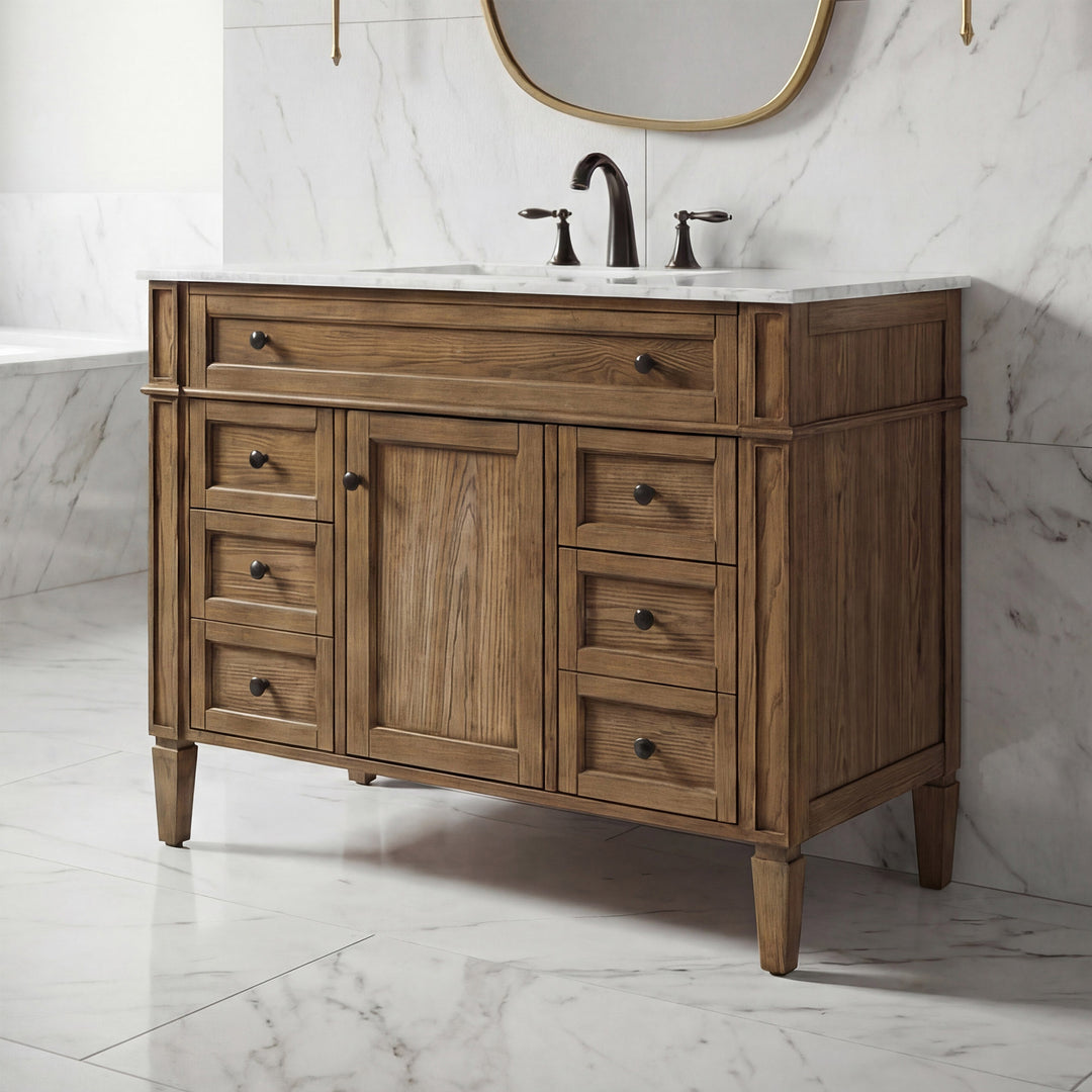 42 Inch Single Bathroom Vanity In Driftwood Driftwood Finish - KITCHEN & BATH by Joshua Marshal
