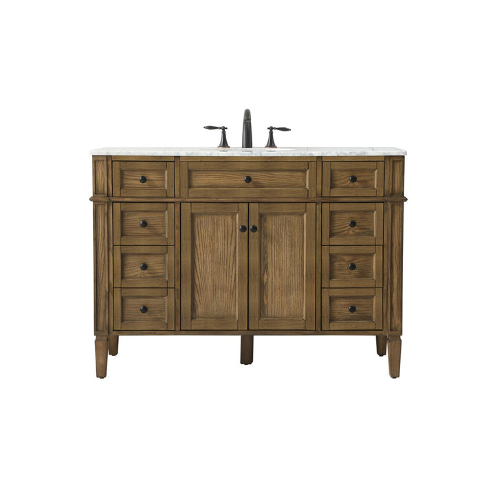 48 Inch Single Bathroom Vanity In Driftwood - View 3 - Joshua Marshal