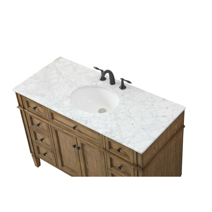 48 Inch Single Bathroom Vanity In Driftwood - View 5 - Joshua Marshal