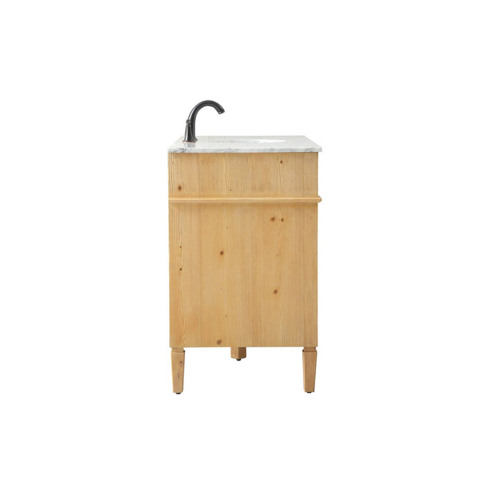 48 Inch Single Bathroom Vanity In Natural Wood - View 6 - Joshua Marshal