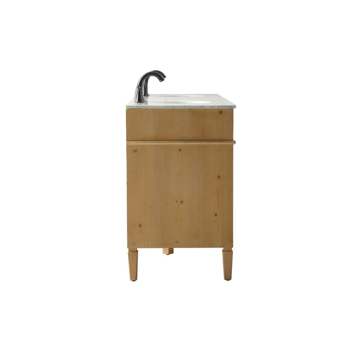 72 Inch Double Bathroom Vanity In Natural Wood - View 6 - Joshua Marshal