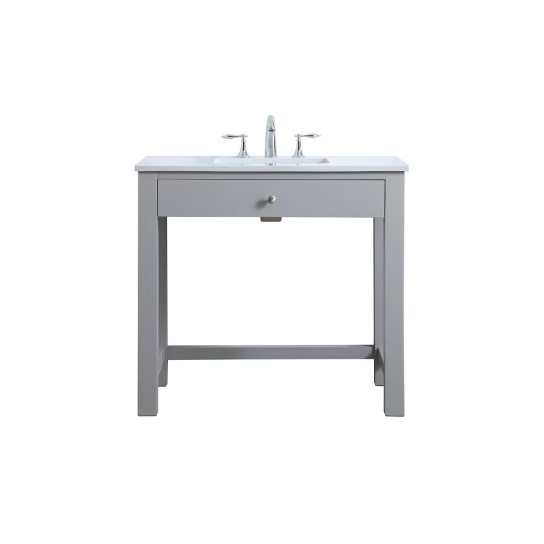 36 Inch Ada Compliant Bathroom Vanity In Grey - View 3 - Joshua Marshal