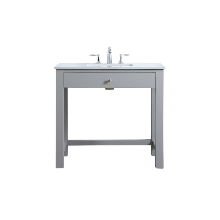36 Inch Ada Compliant Bathroom Vanity In Grey - View 3 - Joshua Marshal