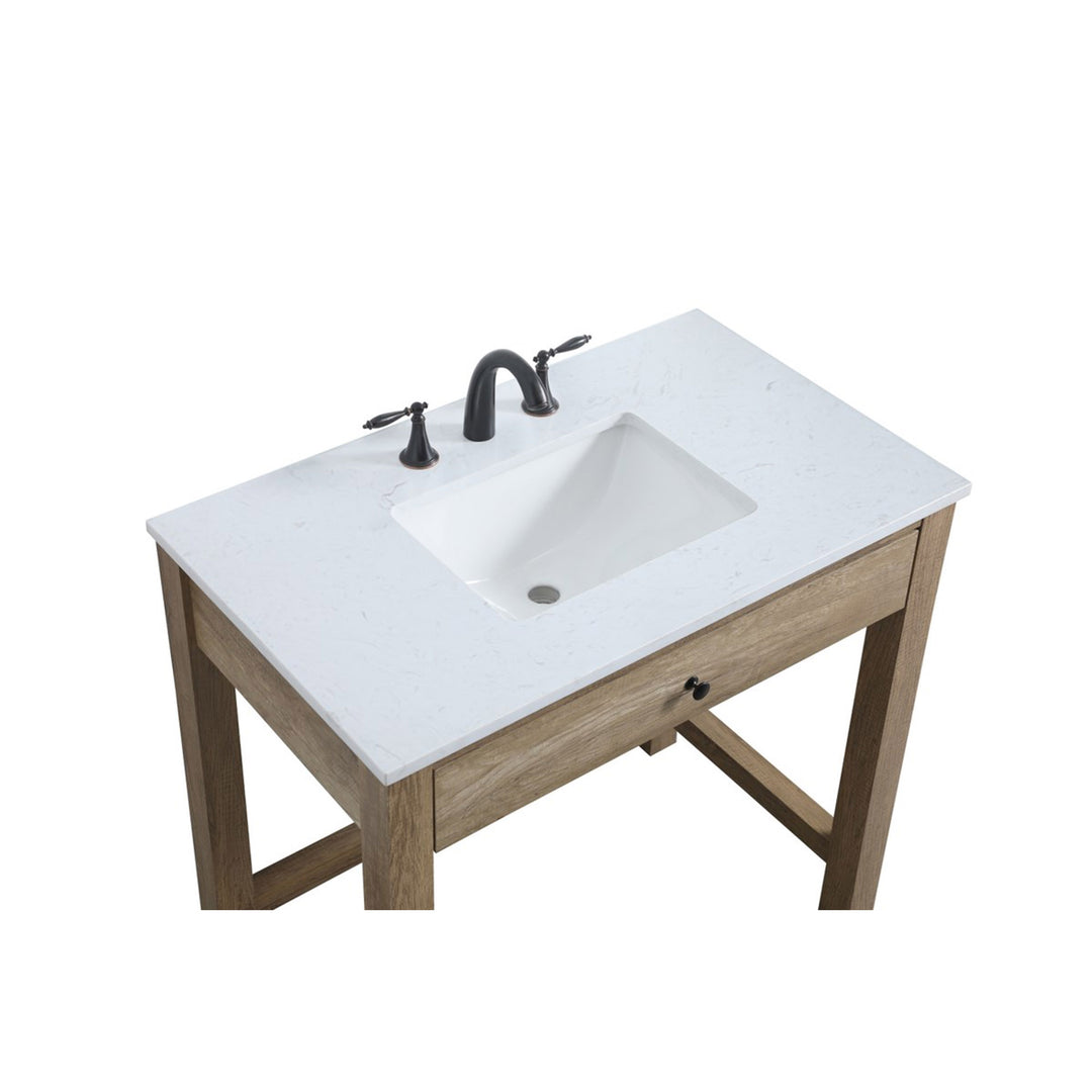 36 Inch Ada Compliant Bathroom Vanity In Natural Oak - View 6 - Joshua Marshal