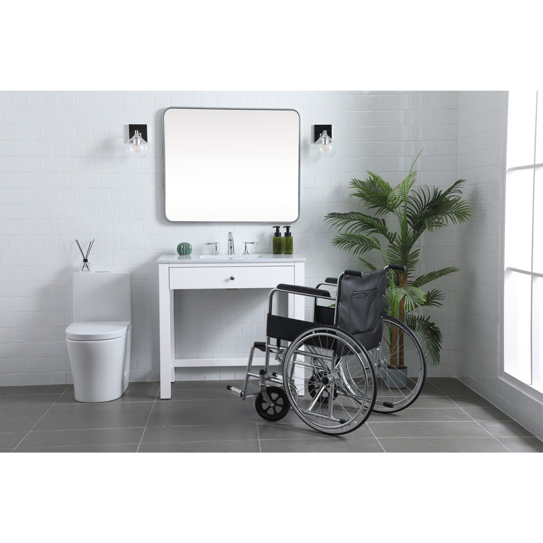 36 Inch Ada Compliant Bathroom Vanity In White - View 2 - Joshua Marshal