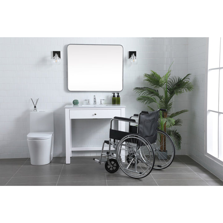 36 Inch Ada Compliant Bathroom Vanity In White - View 2 - Joshua Marshal