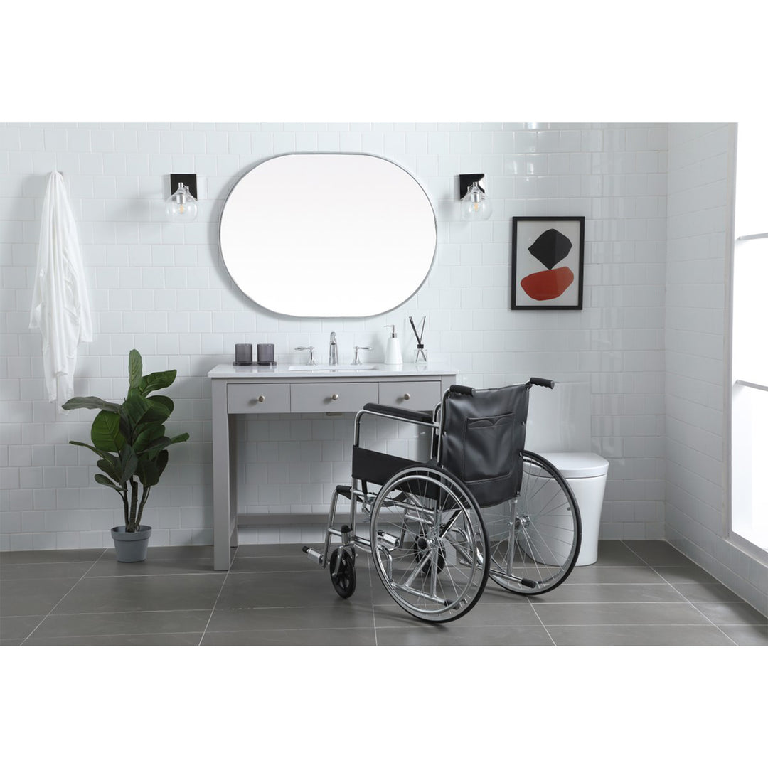 42 Inch Ada Compliant Bathroom Vanity In Grey - View 2 - Joshua Marshal