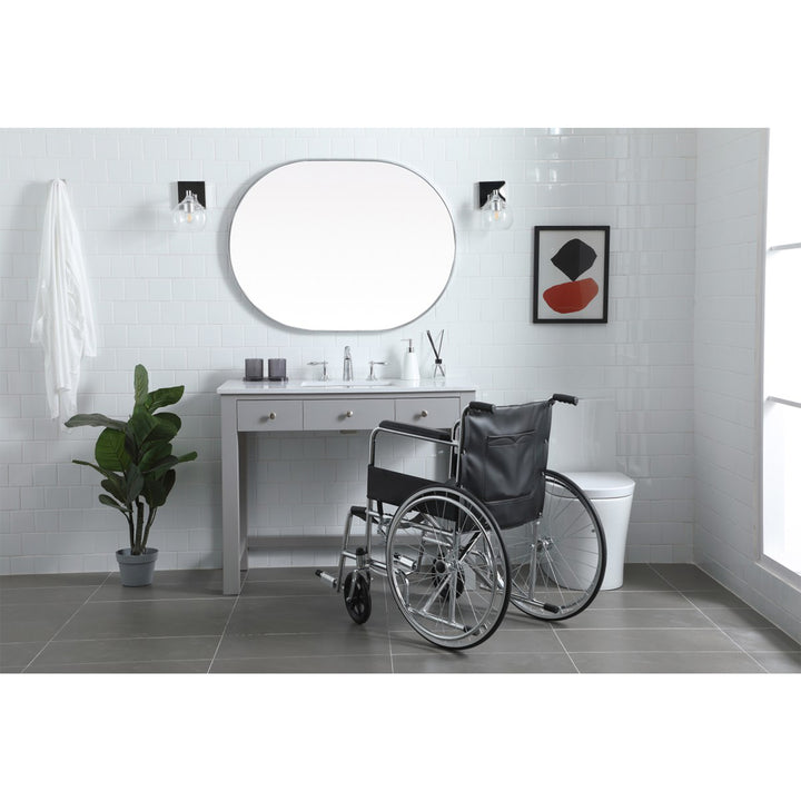 42 Inch Ada Compliant Bathroom Vanity In Grey - View 2 - Joshua Marshal