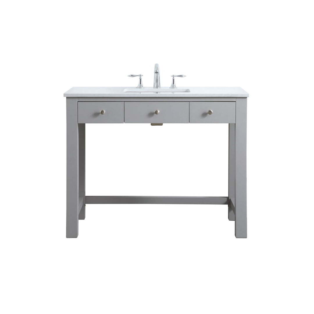 42 Inch Ada Compliant Bathroom Vanity In Grey - View 3 - Joshua Marshal