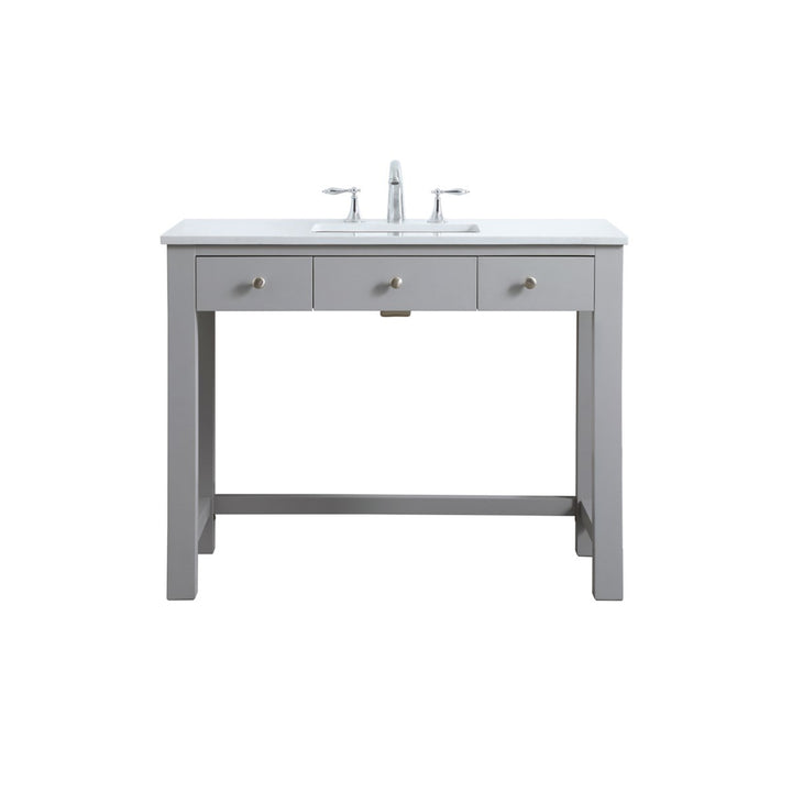 42 Inch Ada Compliant Bathroom Vanity In Grey - View 3 - Joshua Marshal