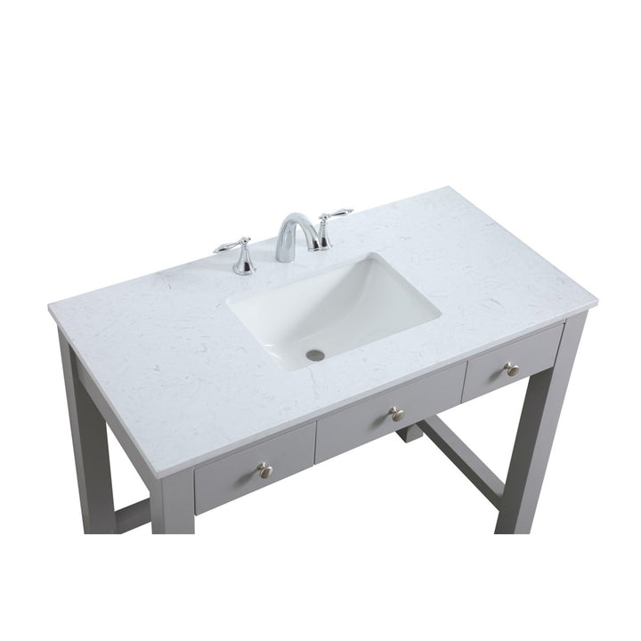 42 Inch Ada Compliant Bathroom Vanity In Grey - View 5 - Joshua Marshal