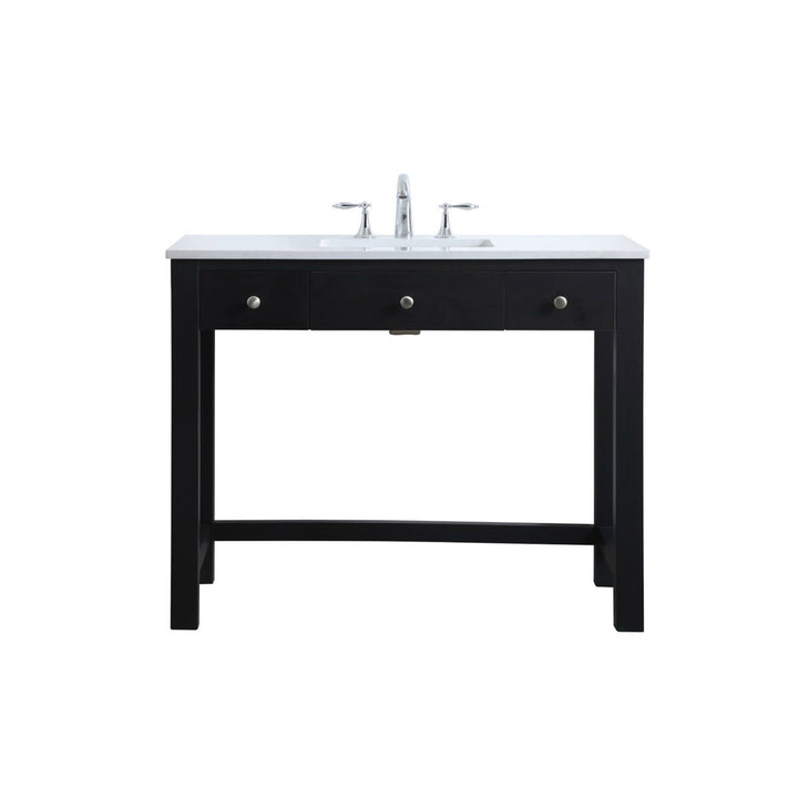 42 Inch Ada Compliant Bathroom Vanity In Black - View 3 - Joshua Marshal