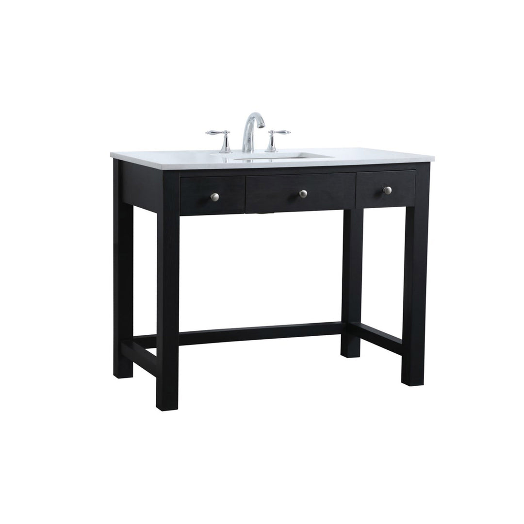 42 Inch Ada Compliant Bathroom Vanity In Black - View 4 - Joshua Marshal
