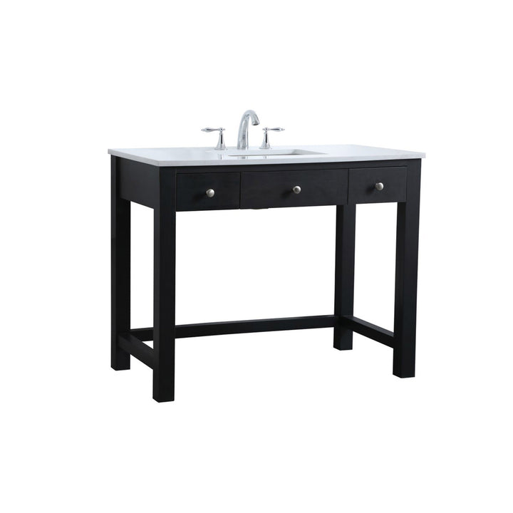 42 Inch Ada Compliant Bathroom Vanity In Black - View 4 - Joshua Marshal