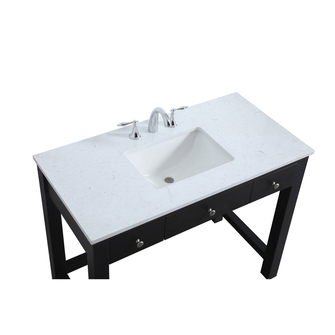 42 Inch Ada Compliant Bathroom Vanity In Black - View 6 - Joshua Marshal