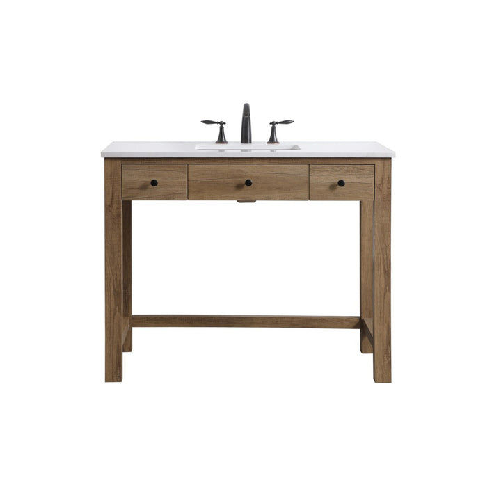 42 Inch Ada Compliant Bathroom Vanity In Natural Oak - View 3 - Joshua Marshal