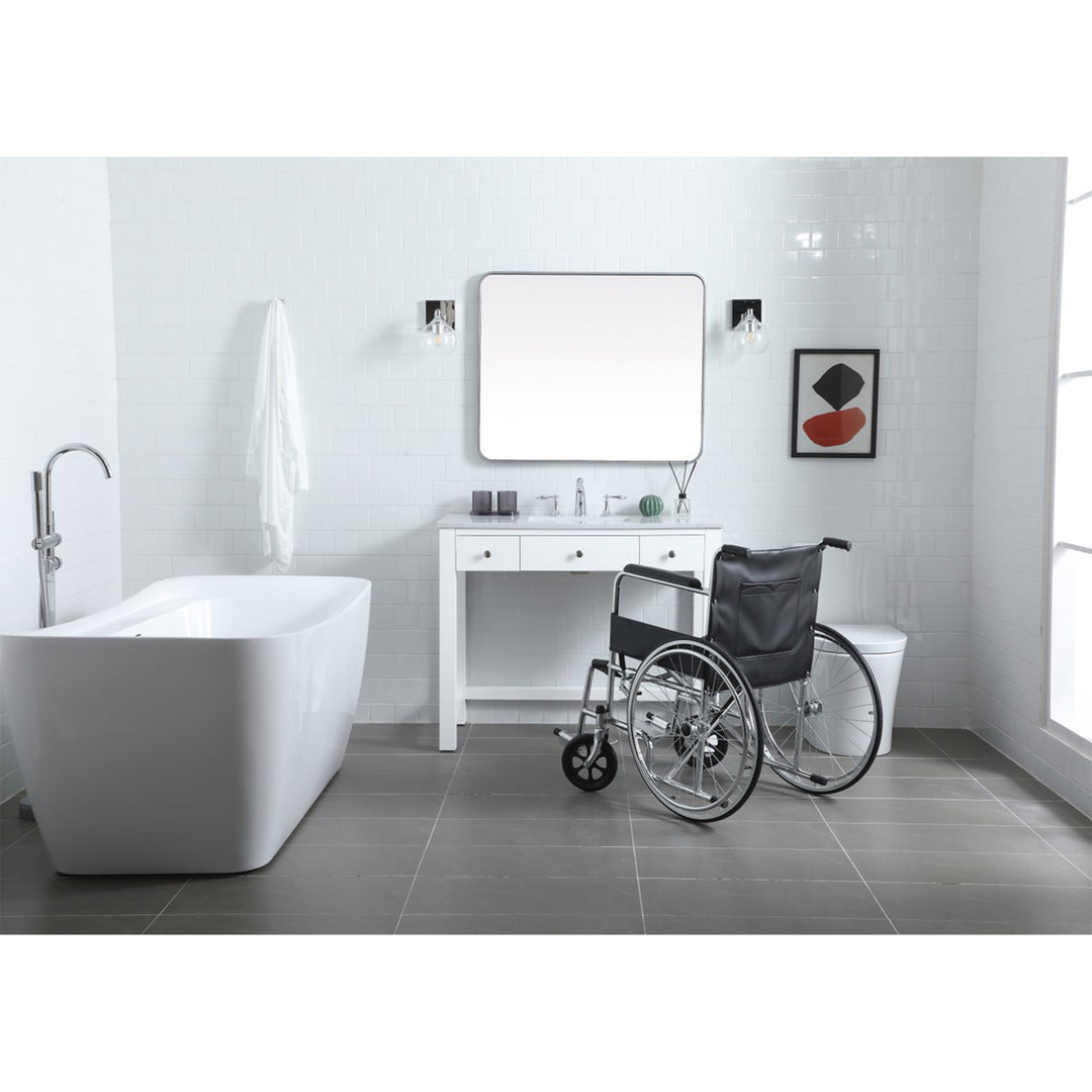 42 Inch Ada Compliant Bathroom Vanity In White - View 2 - Joshua Marshal