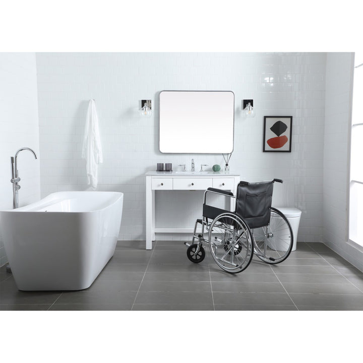 42 Inch Ada Compliant Bathroom Vanity In White - View 2 - Joshua Marshal