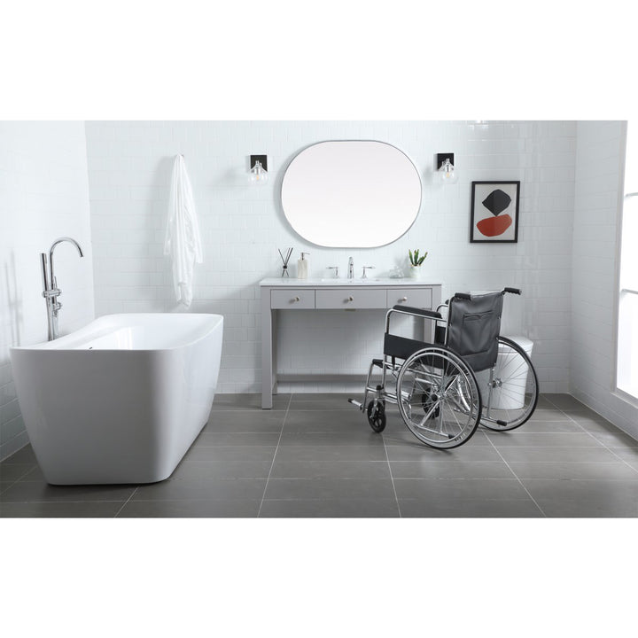 48 Inch Ada Compliant Bathroom Vanity In Grey - View 2 - Joshua Marshal