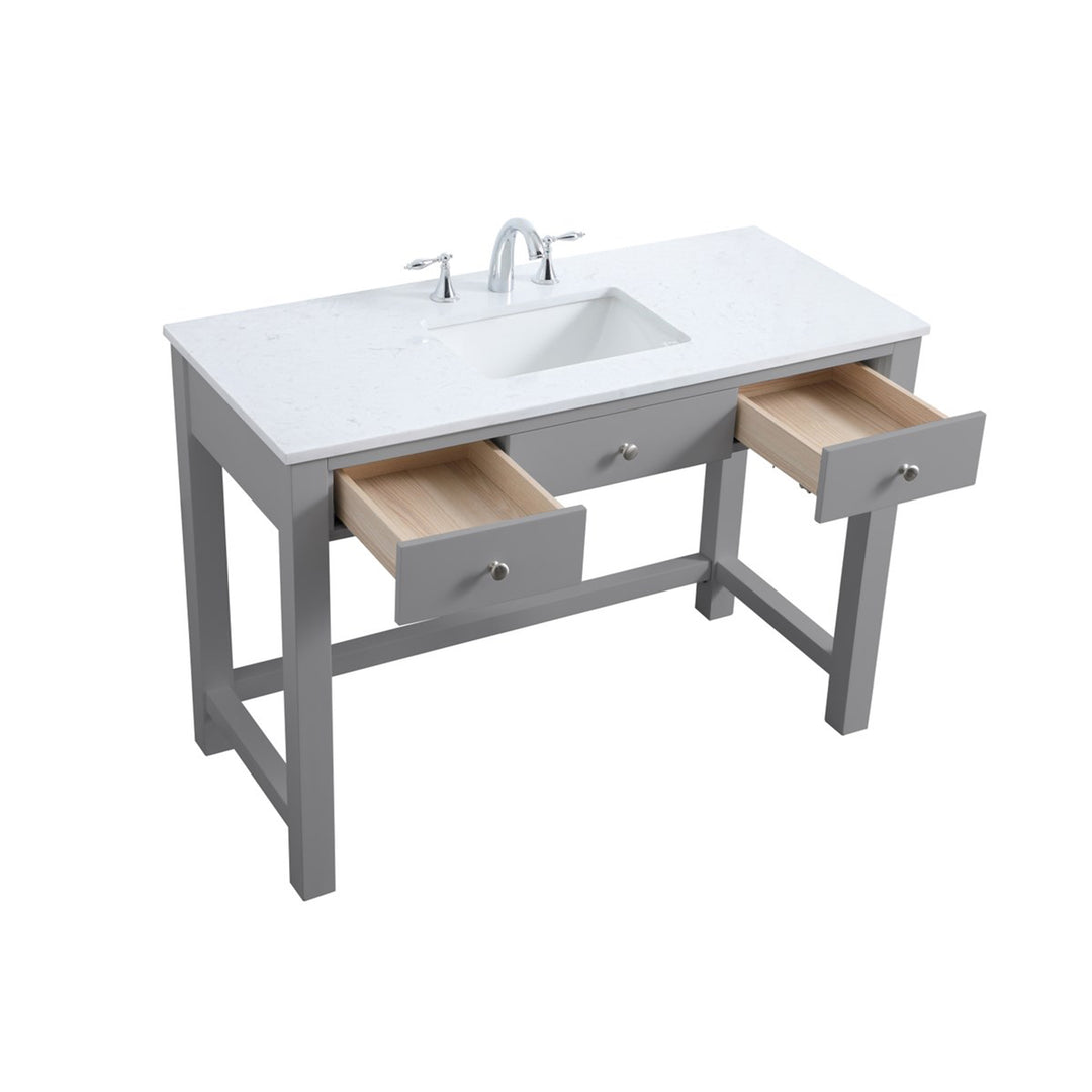 48 Inch Ada Compliant Bathroom Vanity In Grey - View 4 - Joshua Marshal