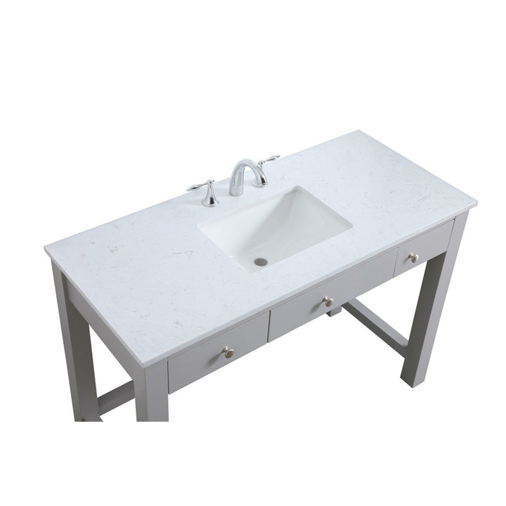 48 Inch Ada Compliant Bathroom Vanity In Grey - View 5 - Joshua Marshal