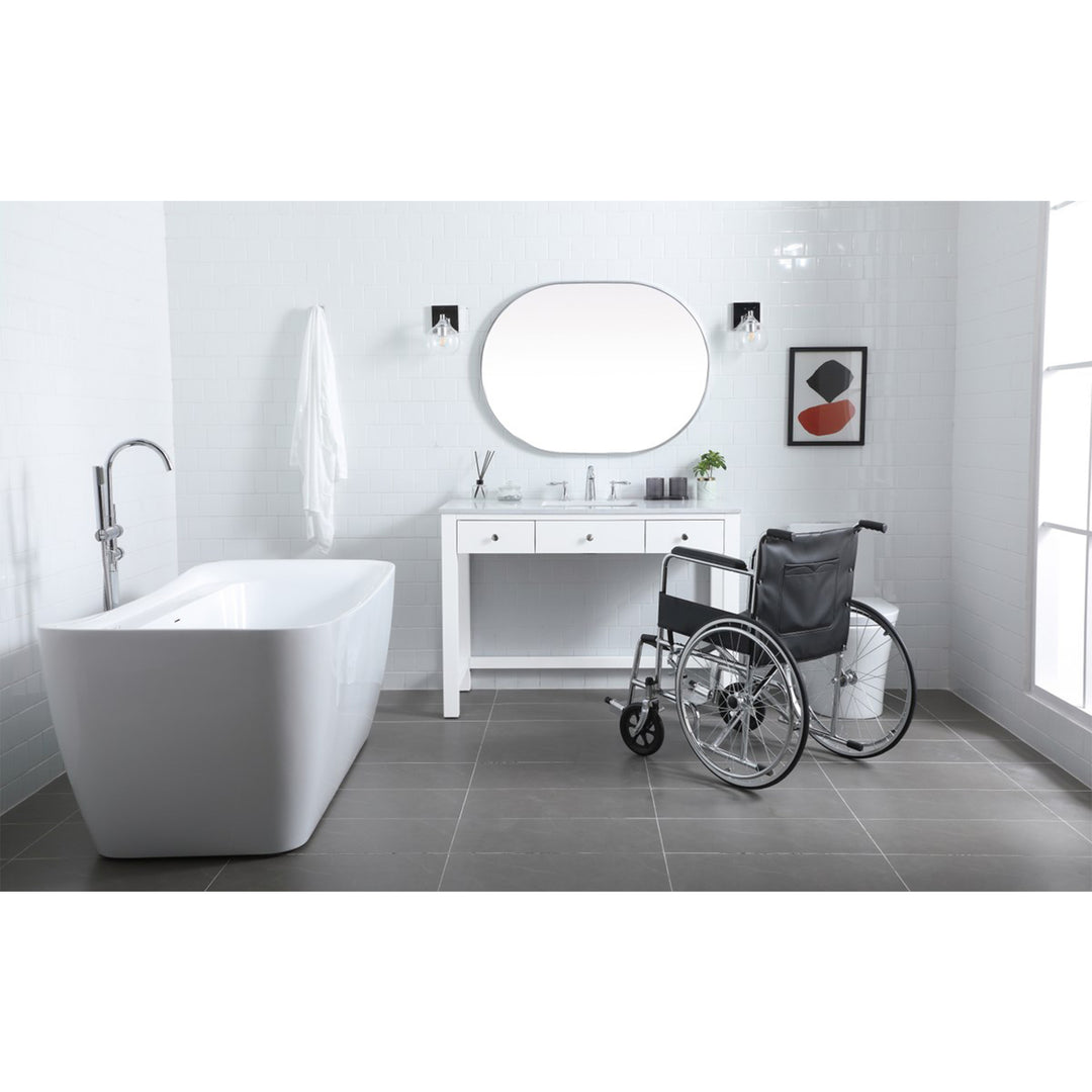 48 Inch Ada Compliant Bathroom Vanity In White - View 2 - Joshua Marshal