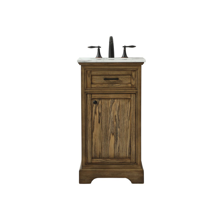 19 Inch Single Bathroom Vanity In Driftwood - View 3 - Joshua Marshal
