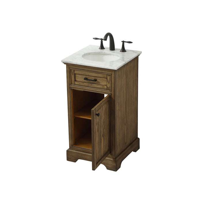 19 Inch Single Bathroom Vanity In Driftwood - View 4 - Joshua Marshal