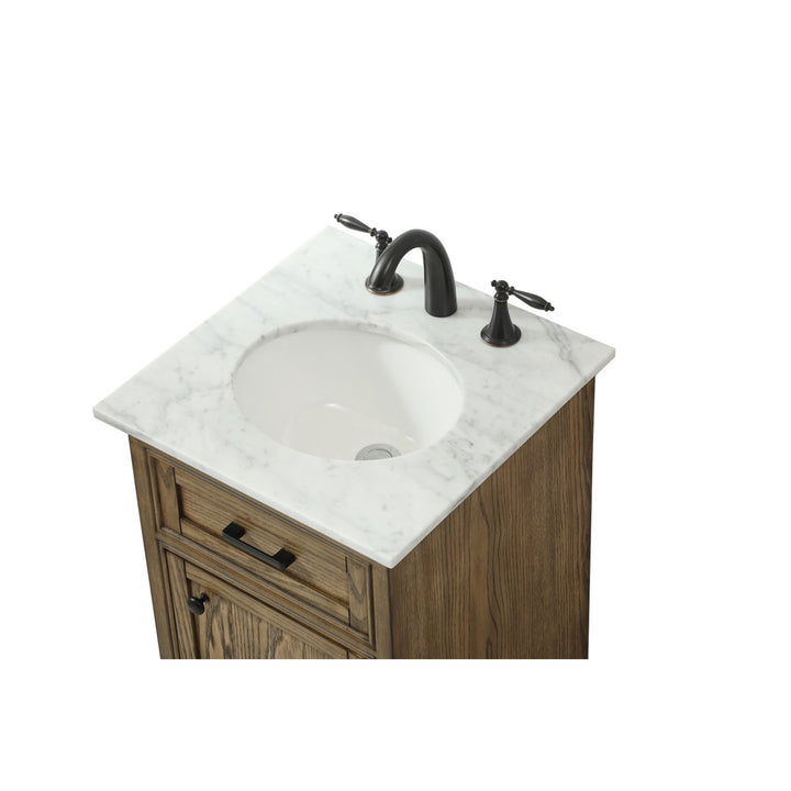 19 Inch Single Bathroom Vanity In Driftwood - View 5 - Joshua Marshal