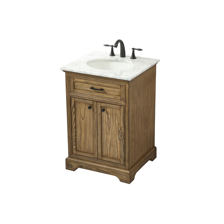 24 Inch Single Bathroom Vanity In Driftwood - View 4 - Joshua Marshal