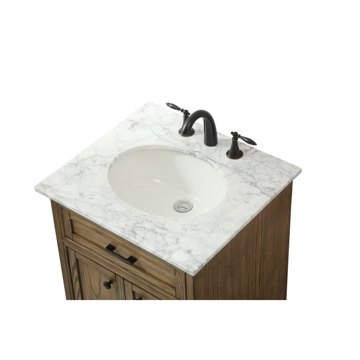 24 Inch Single Bathroom Vanity In Driftwood - View 6 - Joshua Marshal
