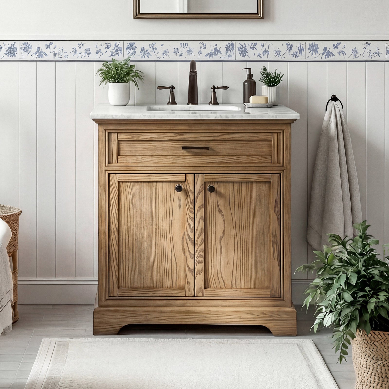 30 Inch Single Bathroom Vanity In Driftwood Driftwood Finish - KITCHEN & BATH by Joshua Marshal