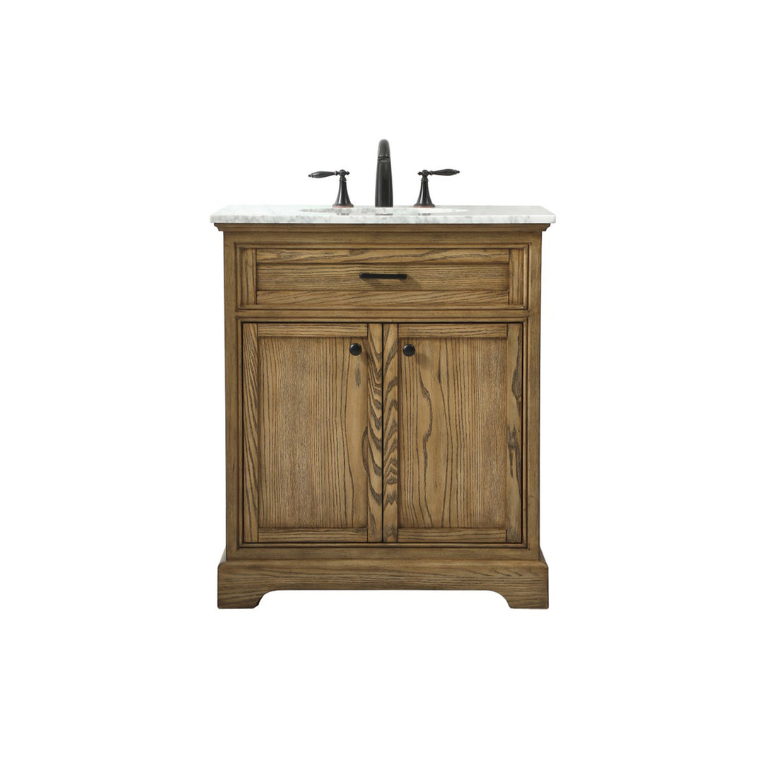30 Inch Single Bathroom Vanity In Driftwood - View 3 - Joshua Marshal