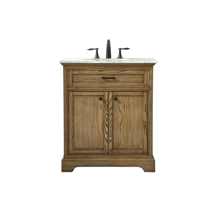 30 Inch Single Bathroom Vanity In Driftwood - View 3 - Joshua Marshal