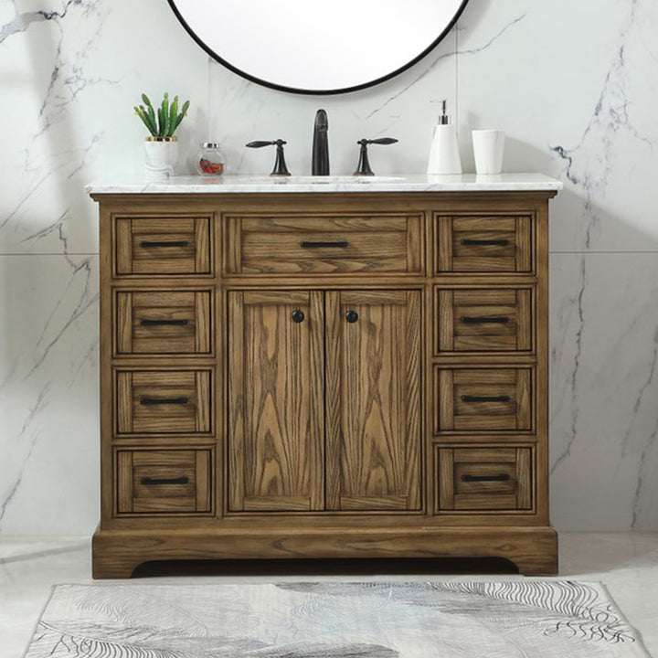 42 Inch Single Bathroom Vanity In Driftwood Driftwood Finish - KITCHEN & BATH by Joshua Marshal