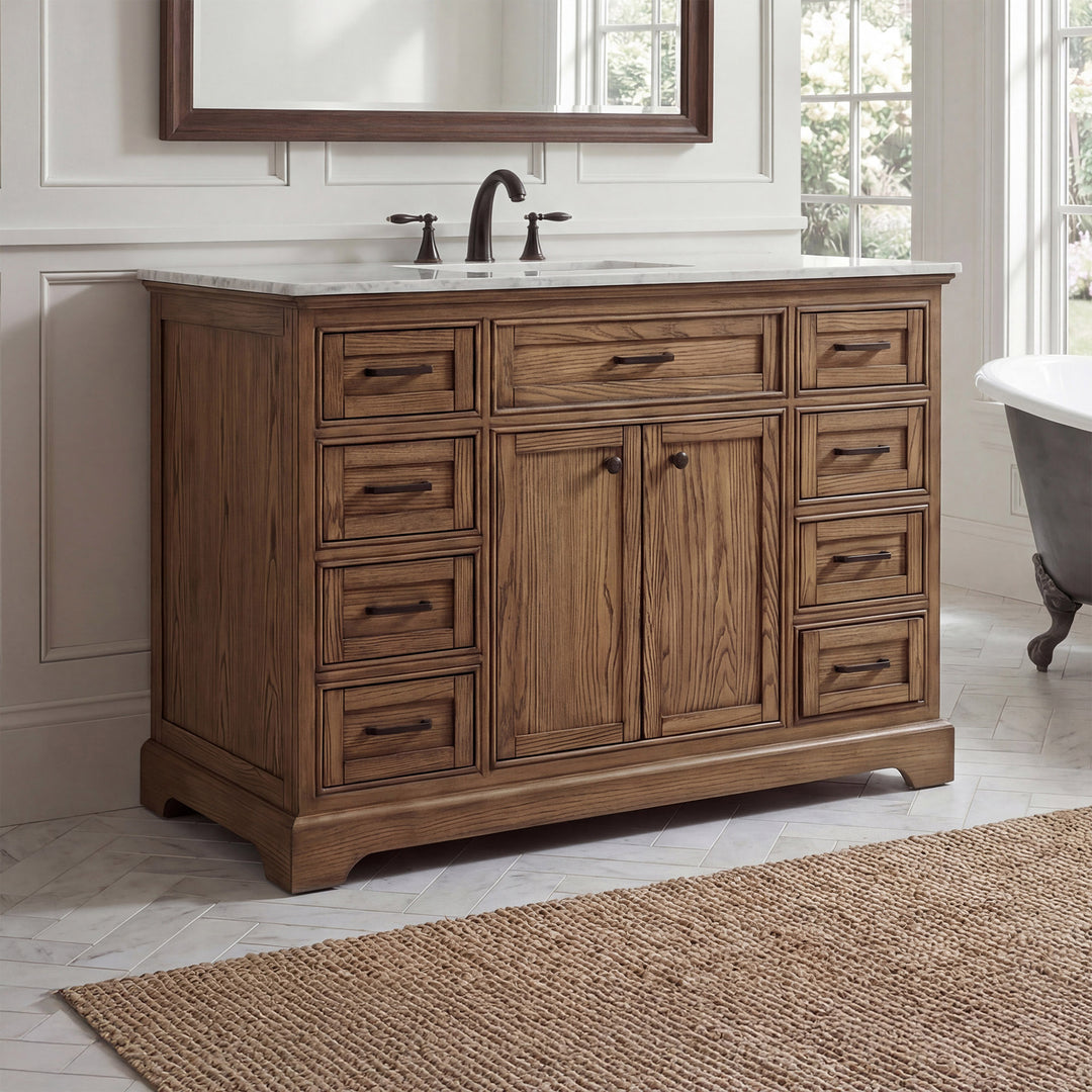 48 Inch Single Bathroom Vanity In Driftwood Driftwood Finish - KITCHEN & BATH by Joshua Marshal