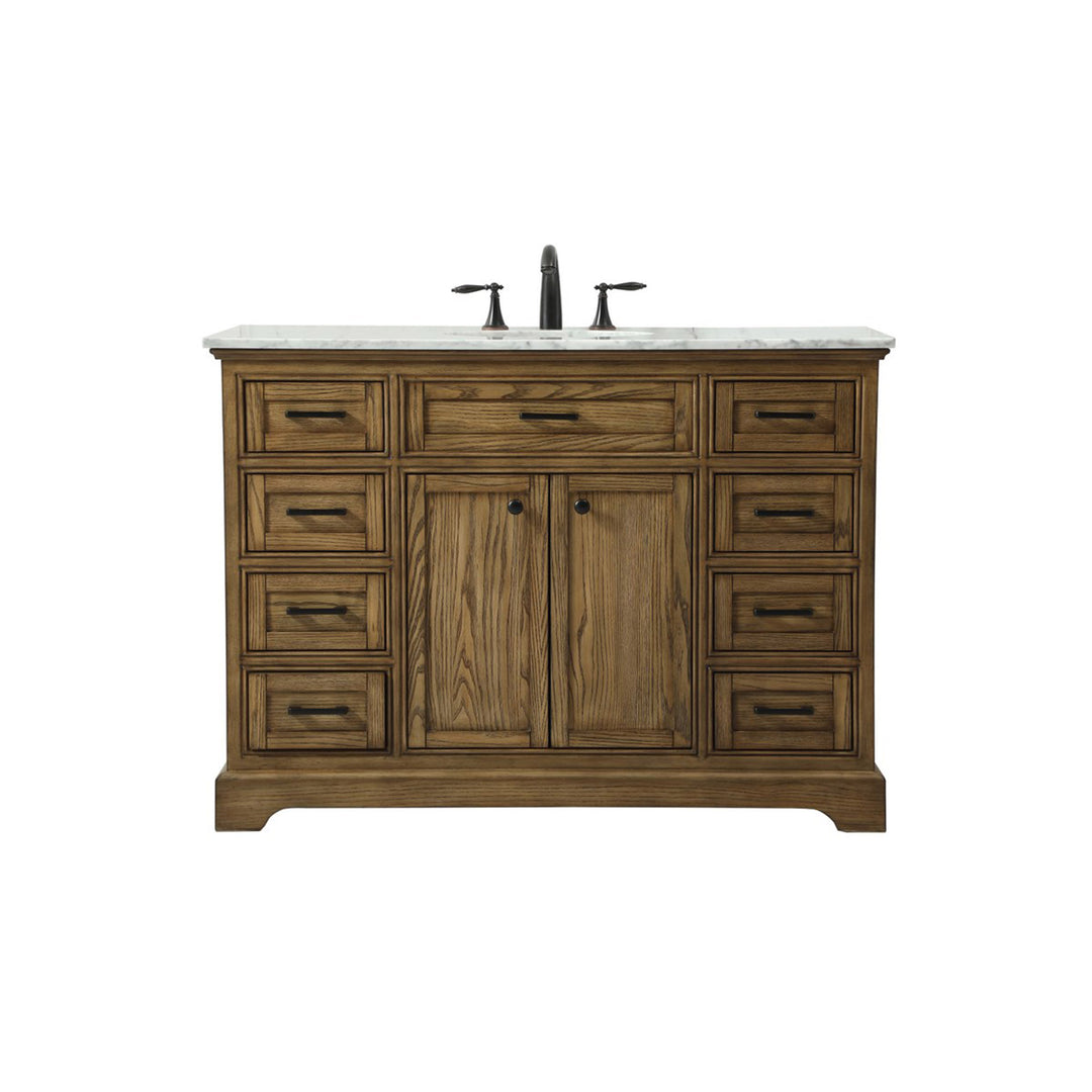 48 Inch Single Bathroom Vanity In Driftwood - View 3 - Joshua Marshal