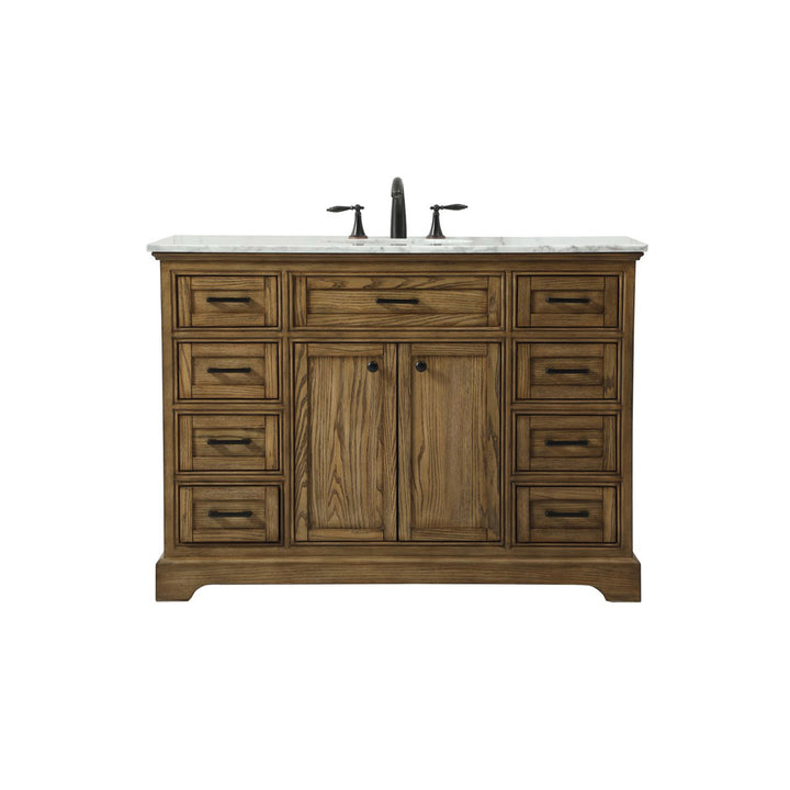48 Inch Single Bathroom Vanity In Driftwood - View 3 - Joshua Marshal
