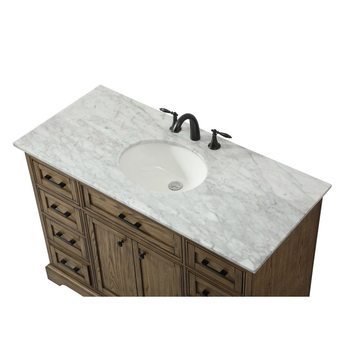 48 Inch Single Bathroom Vanity In Driftwood - View 6 - Joshua Marshal