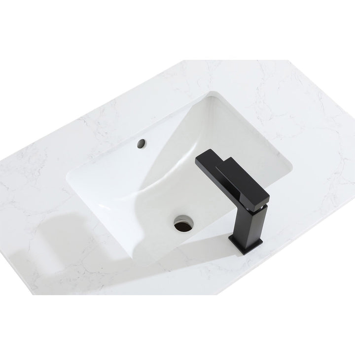 24 Inch Single Bathroom Vanity In Honey Brown - View 6 - Joshua Marshal