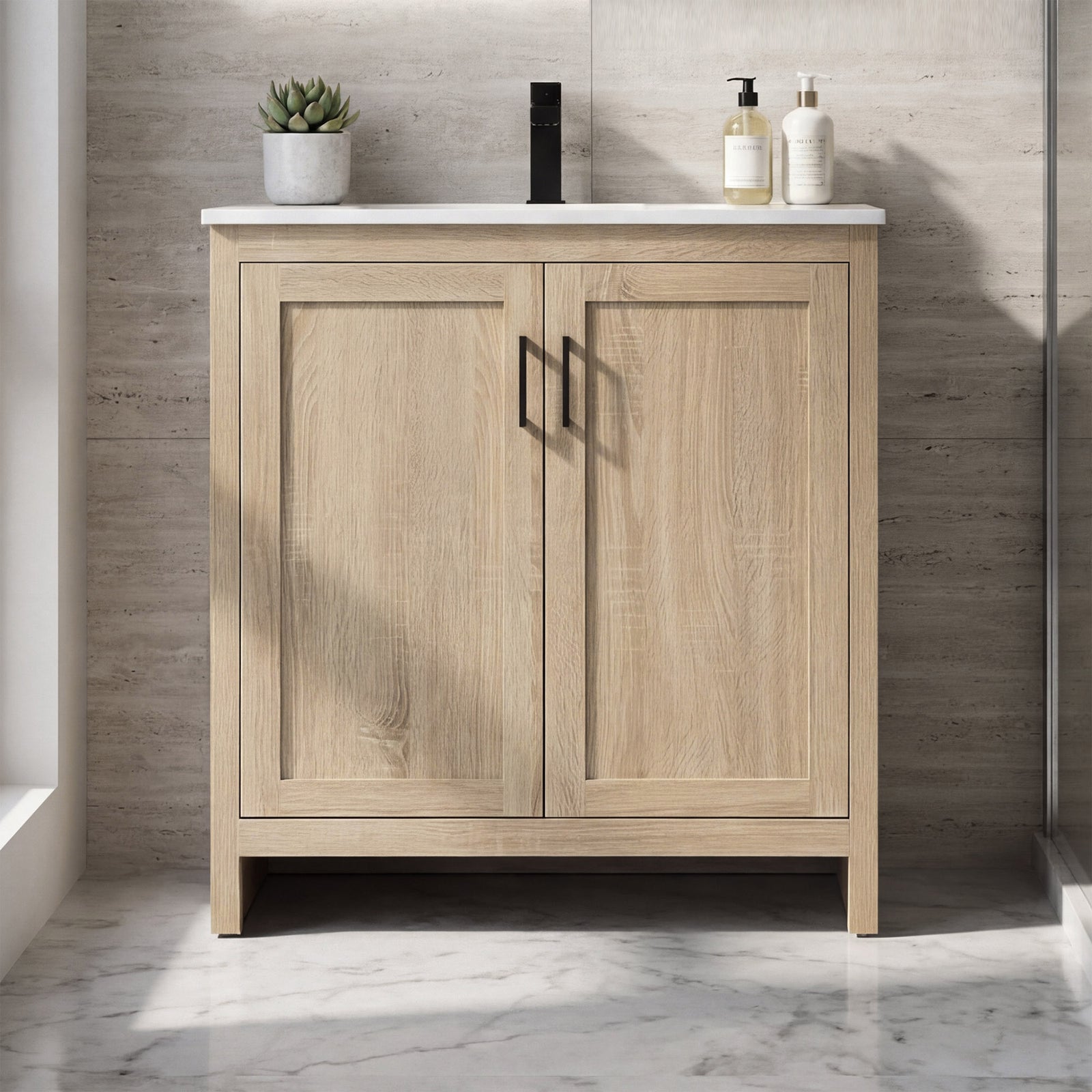30 Inch Single Bathroom Vanity In Mango Wood Mango Wood Finish - KITCHEN & BATH by Joshua Marshal