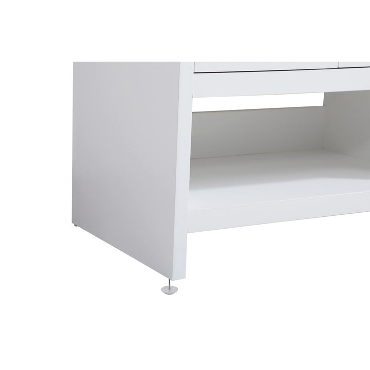 24 Inch Single Bathroom Vanity In White - View 5 - Joshua Marshal