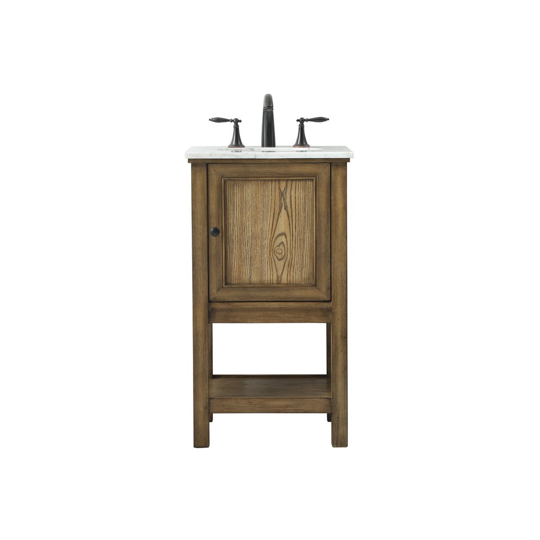 19 Inch Single Bathroom Vanity In Driftwood - View 4 - Joshua Marshal